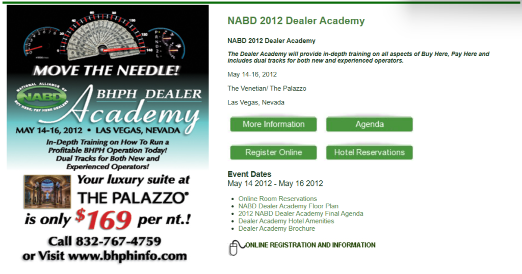NABD 2012 Dealer Academy