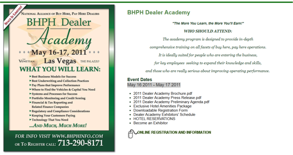 BHPH Dealer Academy
